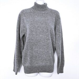 Wolsey Turtleneck Pullover Knit Sweater Vintage Grey Heather Lambswool Blend